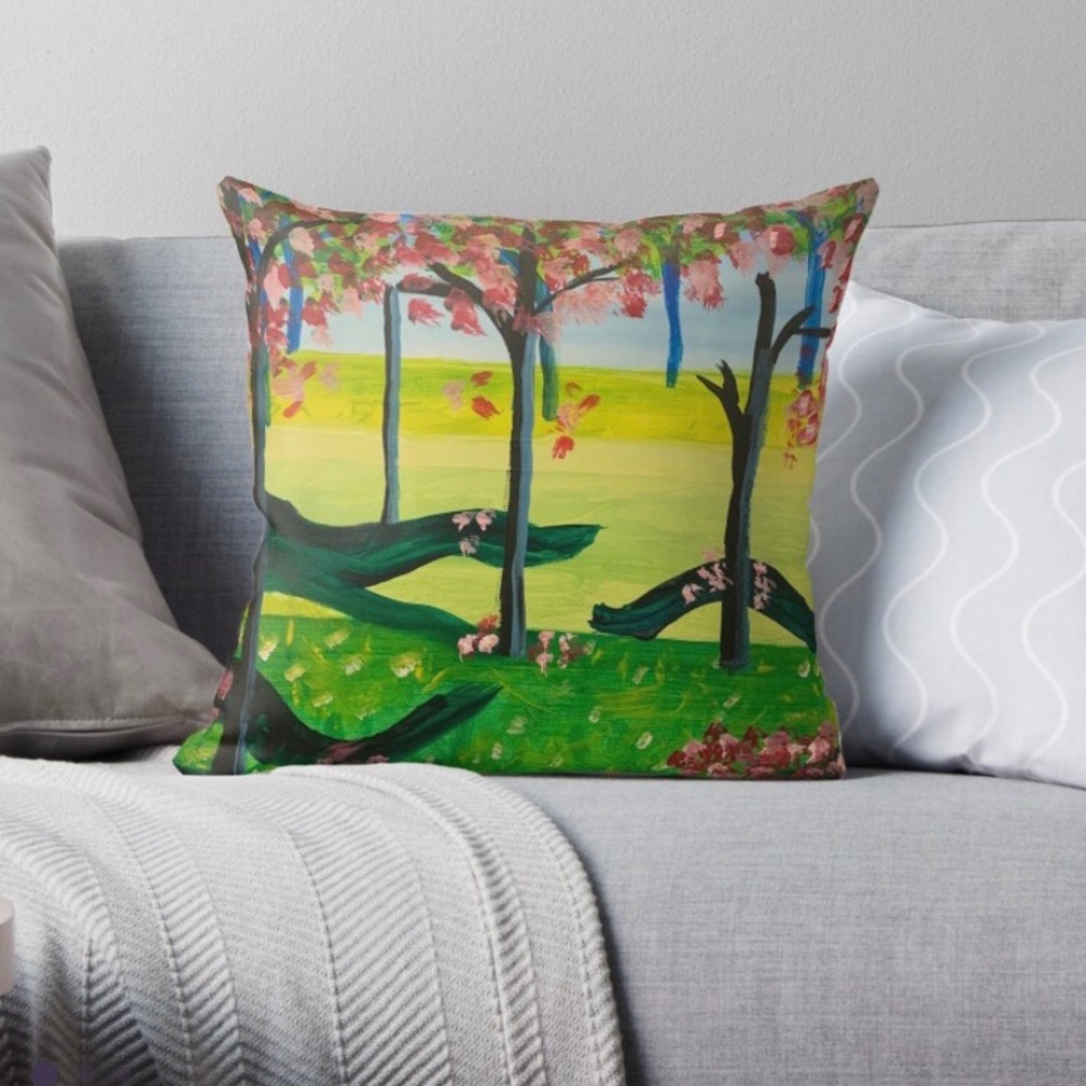 Spring Fever Throw Pillow(with insert)